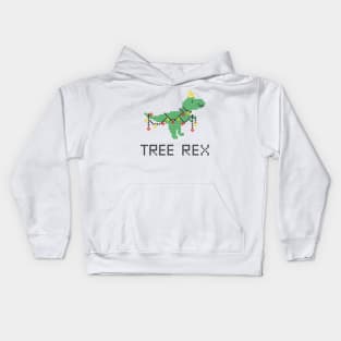 Tree Rex Christmas Dino Kids Hoodie